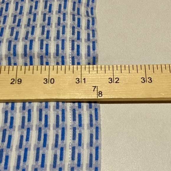 Tommy Bahama Men's Sz XL 100% Silk Short Sleeve Button Down Shirt blue Geometric - Picture 14 of 15